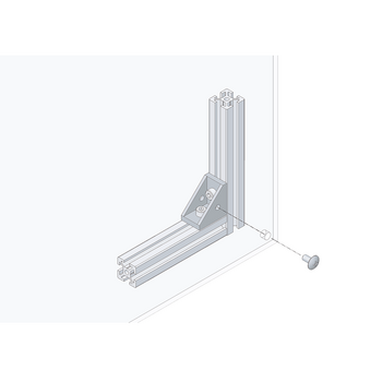 Easy mounting of an acrylic glass pane using an angle bracket (HCBM5-10)