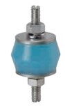 Trapezoidal gel damper with male thread