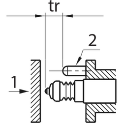 Example illustration: mounting with pin-type stop