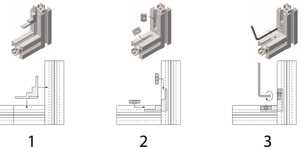 Retrofit assembly of the HABLBS corner connector