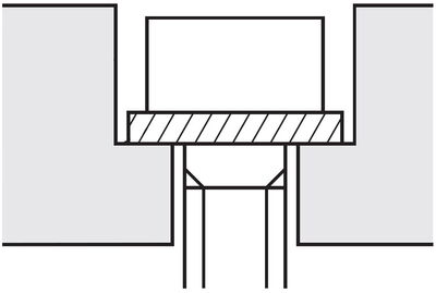 Mounting option - Insulation plate with screw and washer