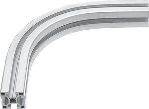 Curved aluminum construction profile