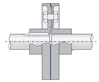 Example of a spur gear coupling