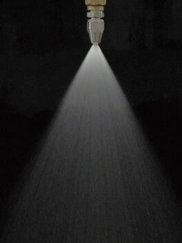 Example illustration of a nozzle with a wide spray angle