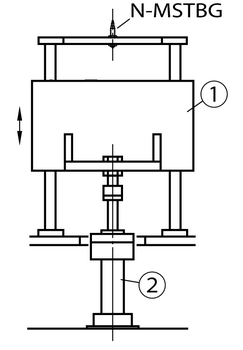Application example: contact switch N-MSTBG with stop