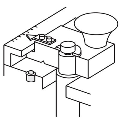 Example illustration - locking device with detent function via ball plunger