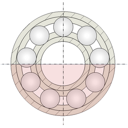 Load distribution at zero setting - 180° load zone