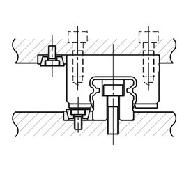 Example illustration - mounting with clamping strips.