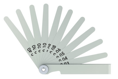 Example of a feeler gauge