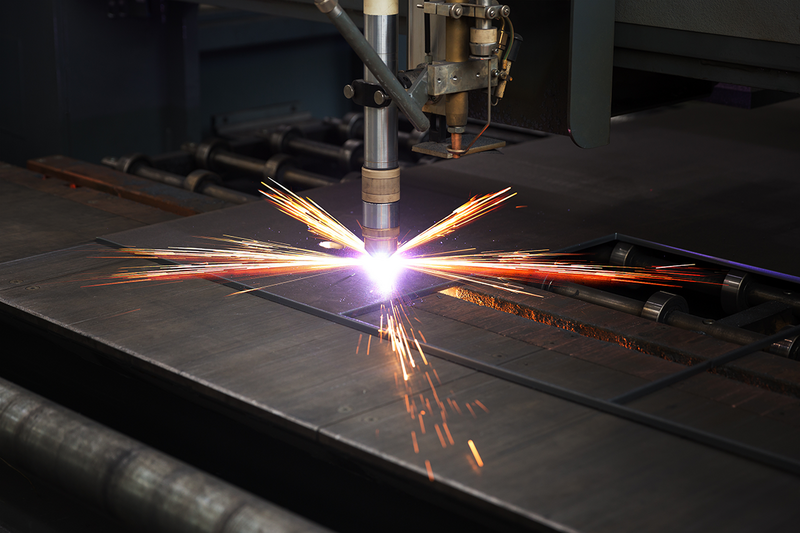 Plasma cutter in action