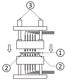 Printed circuit board with spring contact pin and receptacle