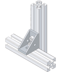 90° offset angle bracket, single, small version