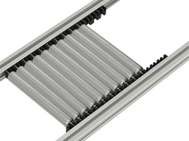 Drum roller on aluminum profile