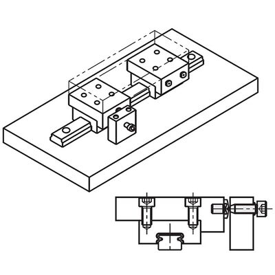 Example illustration - linear guide with fixed positions