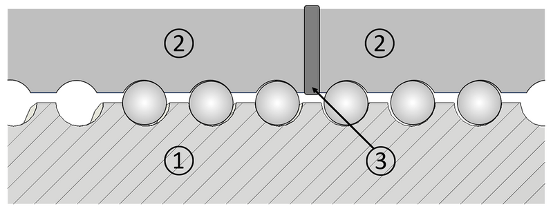 Spacer element in double nuts