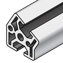 Beveled aluminum profile