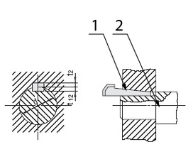 Tapered key, schematic