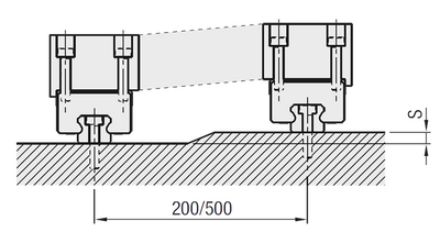 Example illustration - height deviation in profile rail guides.