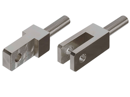 Rod end clevis with threaded stud (spherical bearing)
