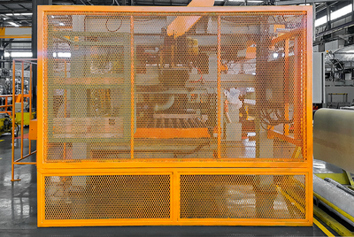 Safety fencing marked in orange