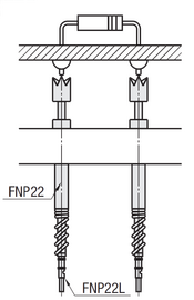 Spring contact pin for use with shrink tubing