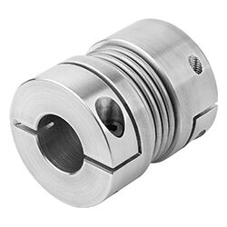 Example of a metal bellows coupling