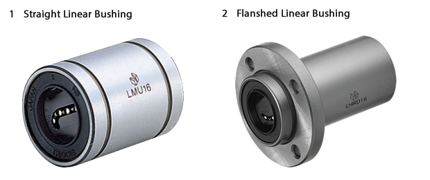 Straight and flanged linear bushings