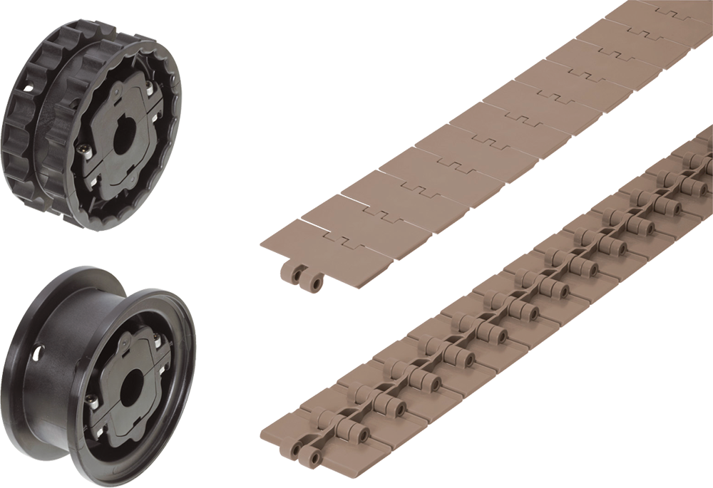 Top conveyor chains, table top chains (TPCH) POM polyacetal
